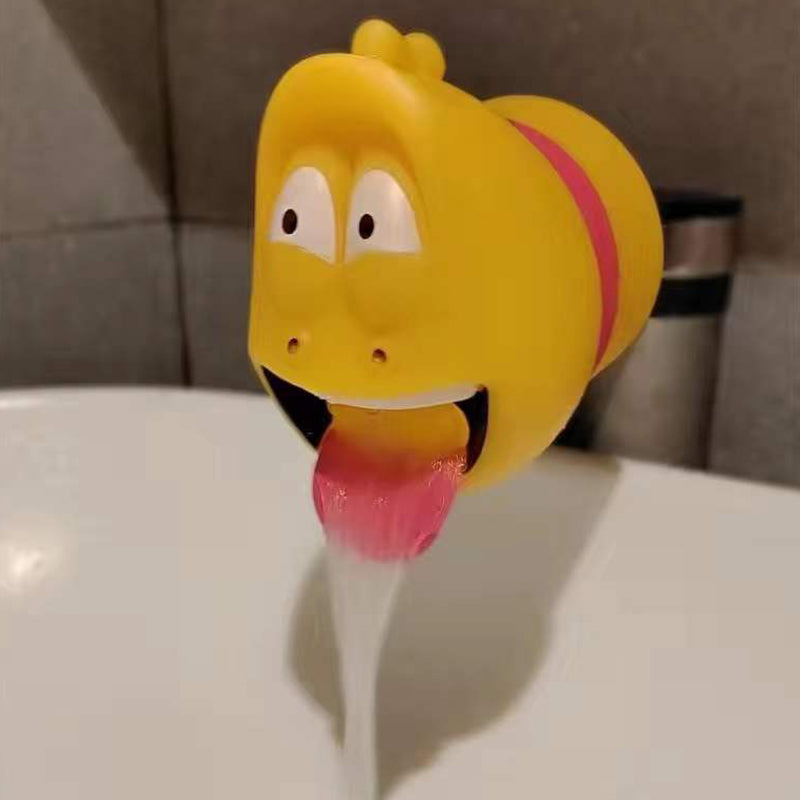 Personnages de dessins anime qui s'accroche au robinet