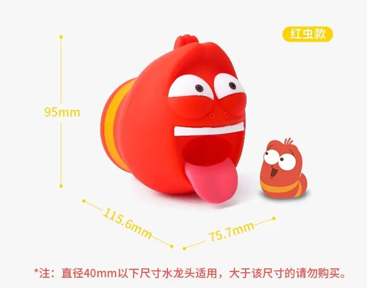 Personnages de dessins anime qui s'accroche au robinet